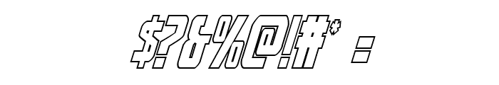 Thunder-Hawk Shadow Italic Font OTHER CHARS