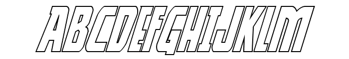 Thunder-Hawk Shadow Italic Font UPPERCASE