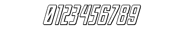 Thunder Nova 3D Italic Font OTHER CHARS