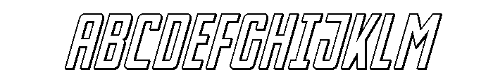 Thunder Nova 3D Italic Font UPPERCASE