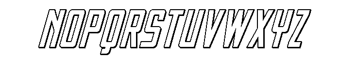 Thunder Nova 3D Italic Font UPPERCASE