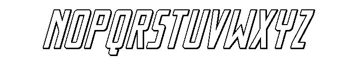 Thunder Nova 3D Italic Font LOWERCASE