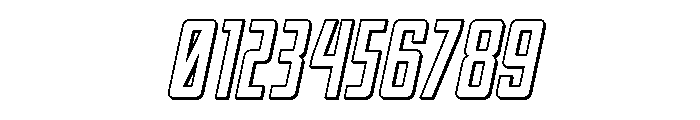 Thunder Nova 3D Semi-Italic Font OTHER CHARS