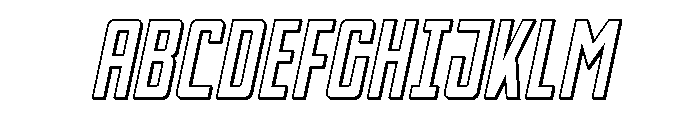 Thunder Nova 3D Semi-Italic Font UPPERCASE