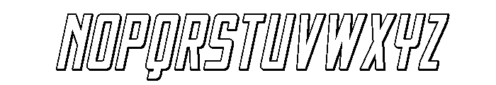Thunder Nova 3D Semi-Italic Font UPPERCASE