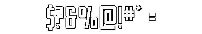 Thunder Nova 3D Font OTHER CHARS
