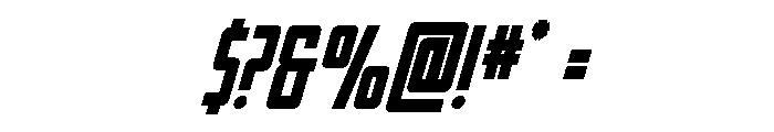 Thunder Nova Bold Italic Font OTHER CHARS