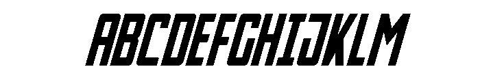 Thunder Nova Bold Italic Font UPPERCASE