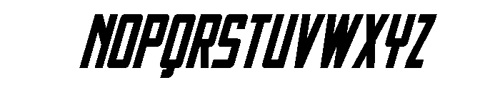 Thunder Nova Bold Italic Font UPPERCASE