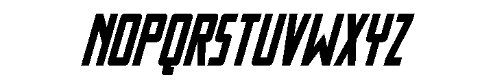 Thunder Nova Bold Italic Font LOWERCASE