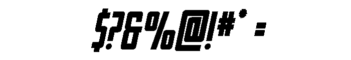 Thunder Nova Bold Semi-Italic Font OTHER CHARS