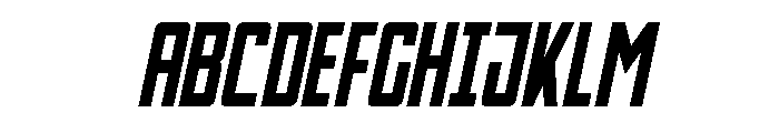 Thunder Nova Bold Semi-Italic Font UPPERCASE