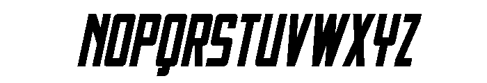 Thunder Nova Bold Semi-Italic Font UPPERCASE