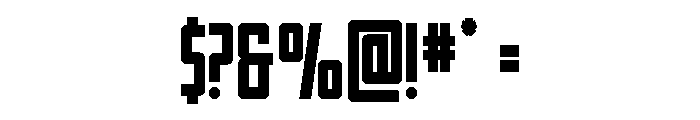 Thunder Nova Bold Font OTHER CHARS