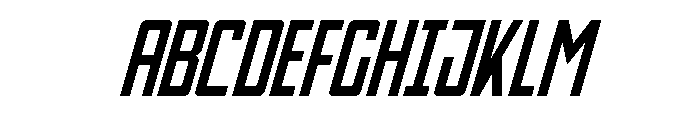 Thunder Nova Compact Italic Font UPPERCASE
