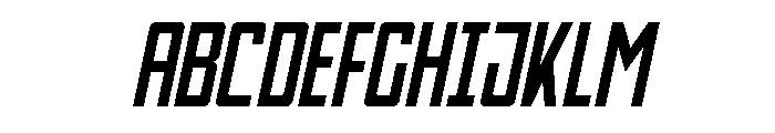 Thunder Nova Compact Semi-Ital Font UPPERCASE