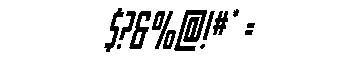 Thunder Nova Condensed Italic Font OTHER CHARS