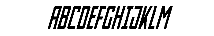 Thunder Nova Condensed Italic Font UPPERCASE