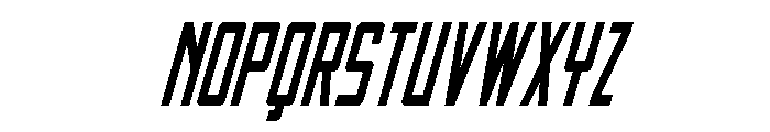Thunder Nova Condensed Italic Font UPPERCASE