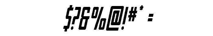 Thunder Nova Condensed Semi-It Font OTHER CHARS