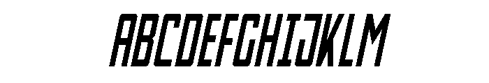 Thunder Nova Condensed Semi-It Font UPPERCASE