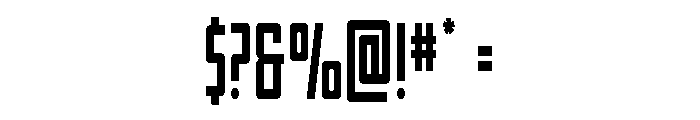 Thunder Nova Condensed Font OTHER CHARS