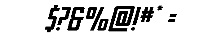 Thunder Nova Expanded Italic Font OTHER CHARS