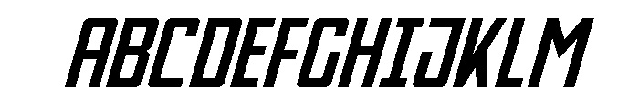 Thunder Nova Expanded Italic Font UPPERCASE