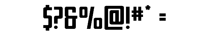 Thunder Nova Expanded Font OTHER CHARS