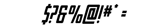 Thunder Nova Italic Font OTHER CHARS