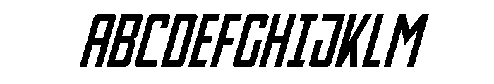 Thunder Nova Italic Font UPPERCASE