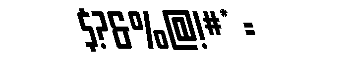 Thunder Nova Leftalic Font OTHER CHARS