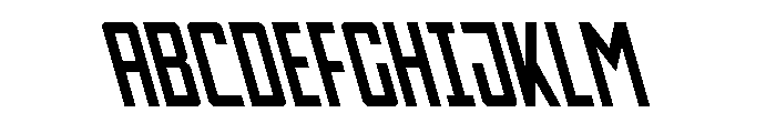 Thunder Nova Leftalic Font UPPERCASE