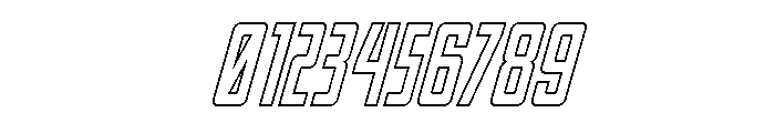 Thunder Nova Outline Italic Font OTHER CHARS