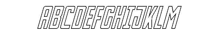 Thunder Nova Outline Italic Font UPPERCASE