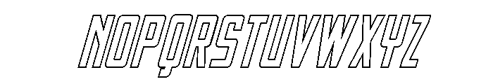 Thunder Nova Outline Italic Font UPPERCASE