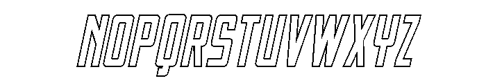 Thunder Nova Outline Semi-Ital Font UPPERCASE
