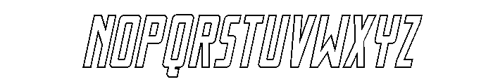 Thunder Nova Outline Semi-Ital Font LOWERCASE