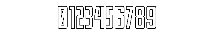 Thunder Nova Outline Font OTHER CHARS