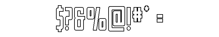 Thunder Nova Outline Font OTHER CHARS
