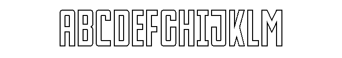 Thunder Nova Outline Font UPPERCASE