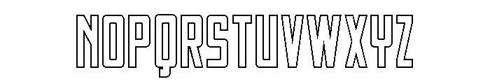 Thunder Nova Outline Font UPPERCASE