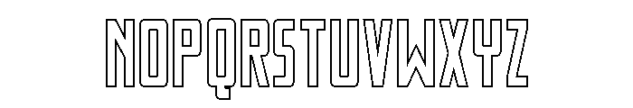 Thunder Nova Outline Font LOWERCASE