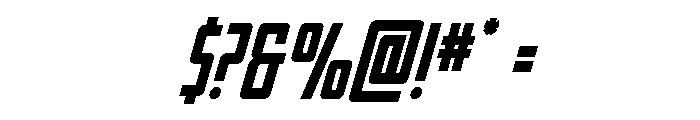 Thunder Nova Semi-Bold Italic Font OTHER CHARS
