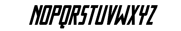 Thunder Nova Semi-Bold Italic Font LOWERCASE