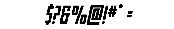 Thunder Nova Semi-Bold Semi-It Font OTHER CHARS
