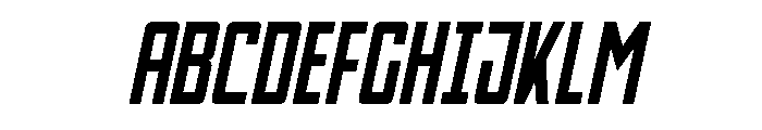 Thunder Nova Semi-Bold Semi-It Font UPPERCASE
