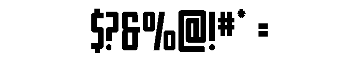 Thunder Nova Semi-Bold Font OTHER CHARS