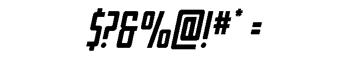Thunder Nova Semi-Italic Font OTHER CHARS