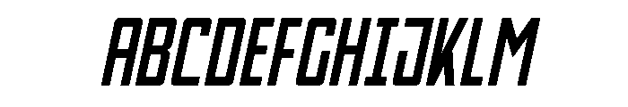 Thunder Nova Semi-Italic Font UPPERCASE